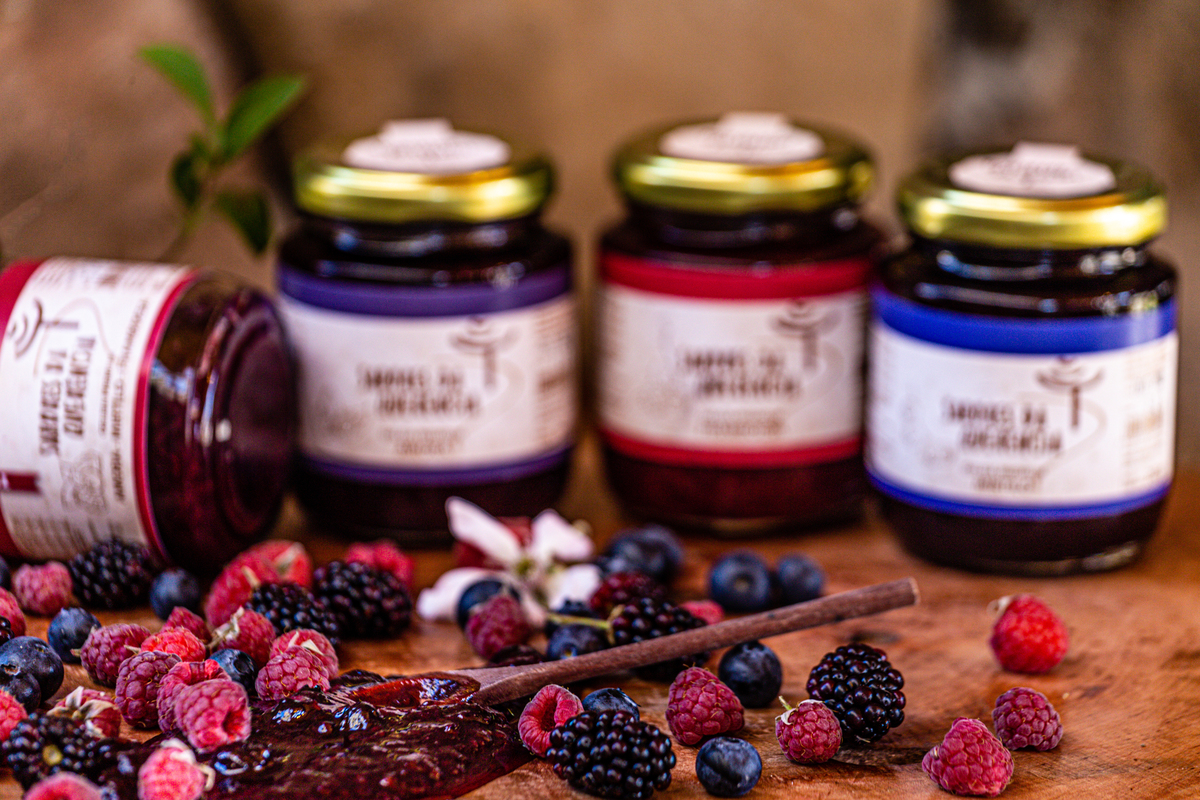 Kit Felicidade. Geleias de Amora, Framboesa e Mirtilo.  No Sabores da Querência 