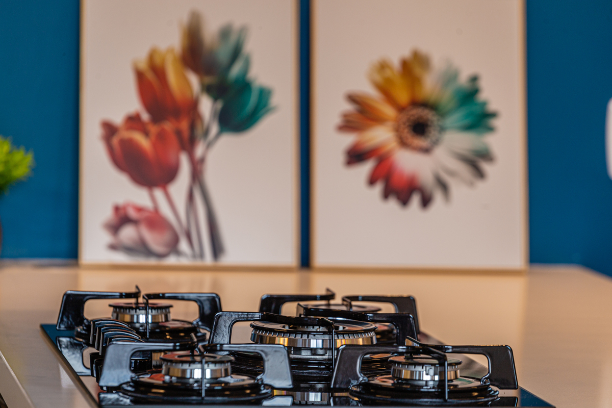 Fotos profissionais para apartamentos, casas e empreendimentos imobiliários em Gramado e Canela. detalhes do fogão. 