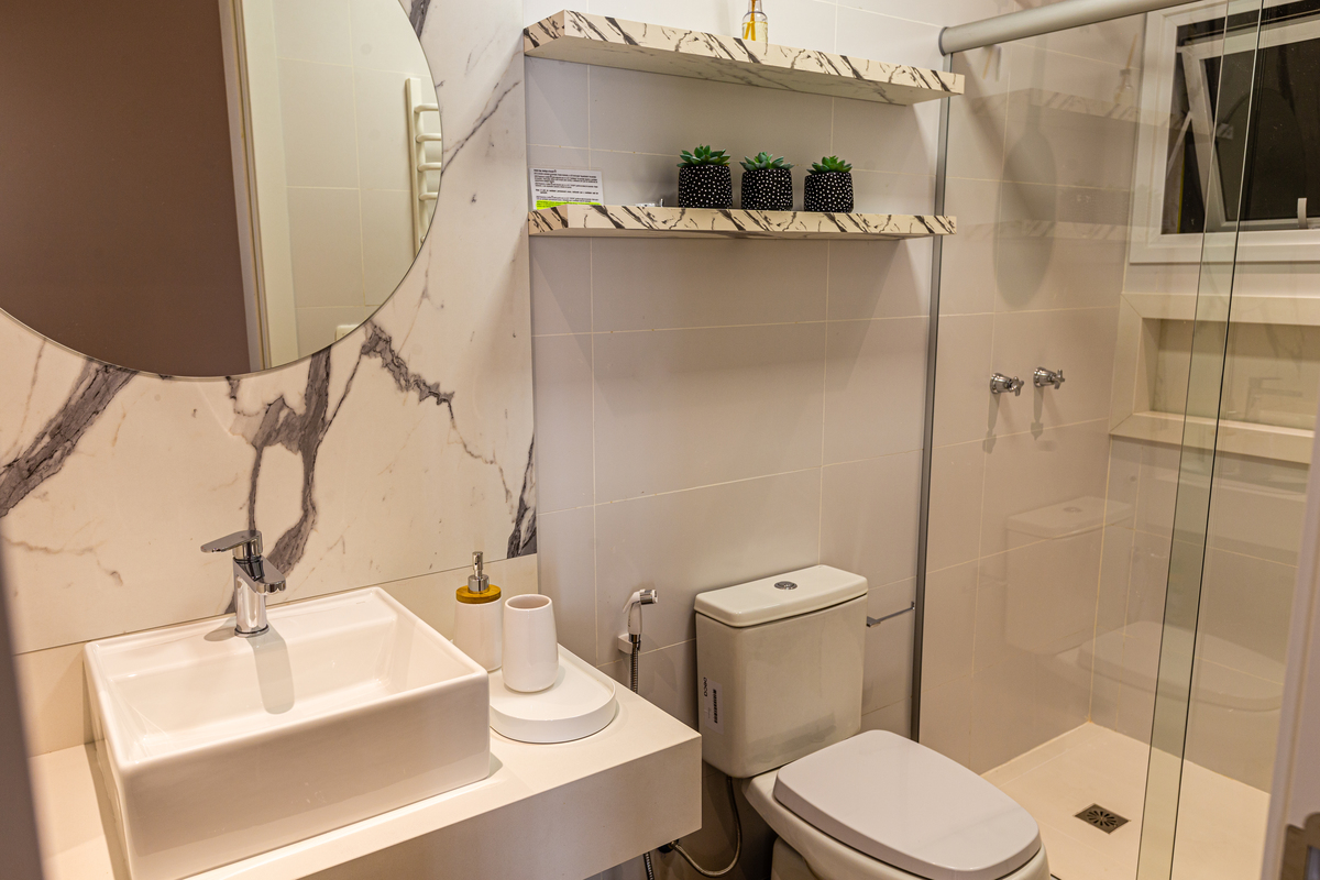 Fotografia  profissional para um apartamento para locação no Airbnb em Gramado. Banheiro