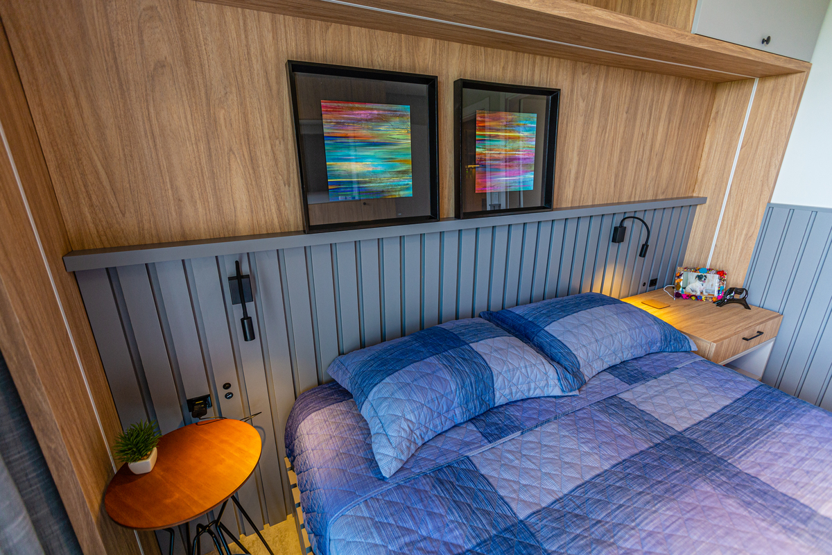 Fotografia profissional para Imobiliárias Gramado. detalhes do quarto do Casal. 
