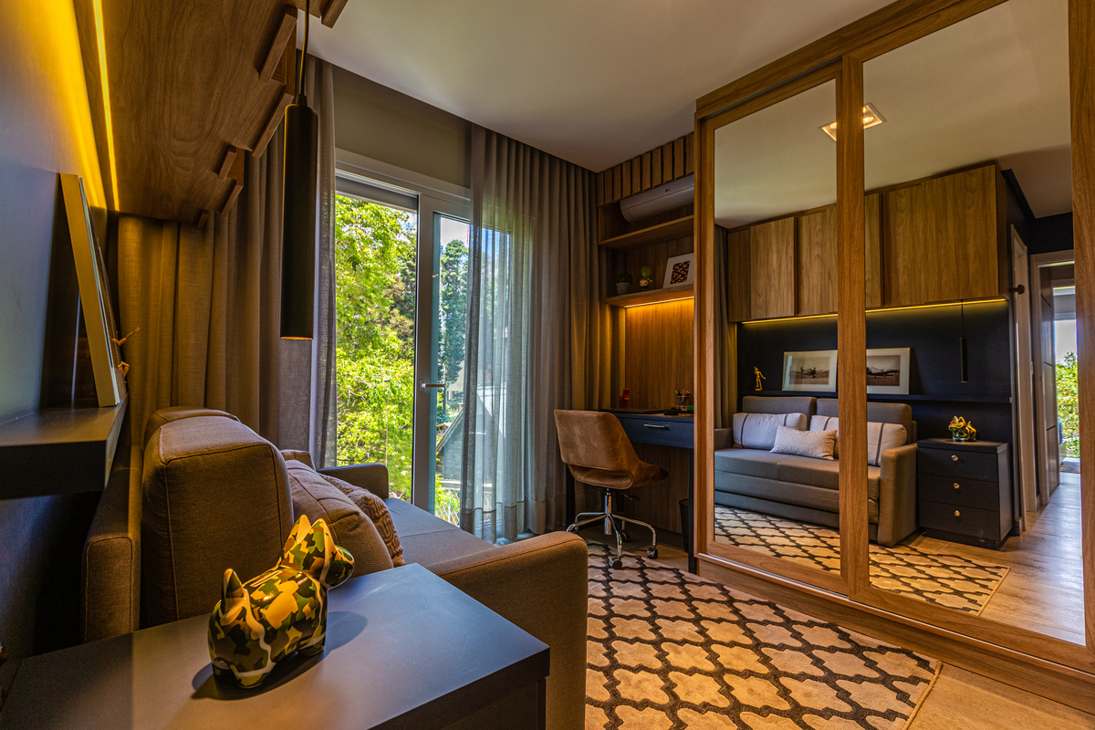 Fotografia profissional para Imobiliárias Gramado. Quarto de Visitas. 
 