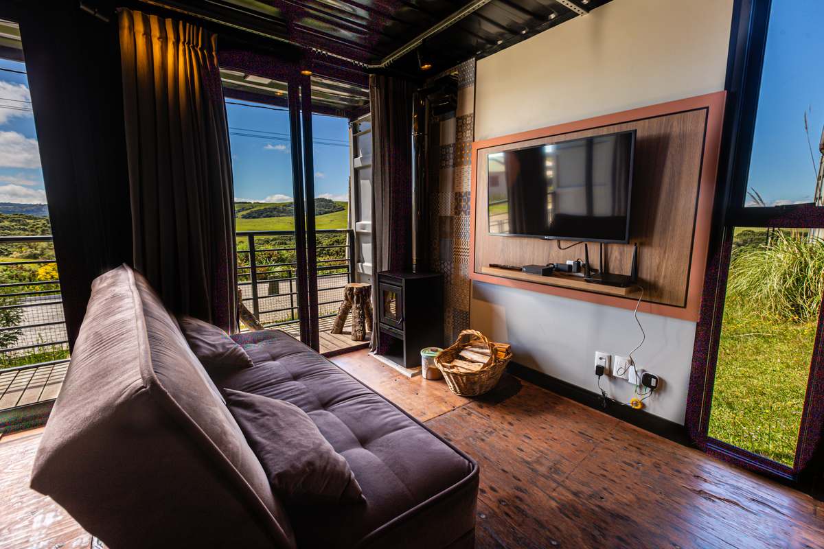 Hospedagem em Cambara do Sul. Cambara Containers. Parece um quadro. 
