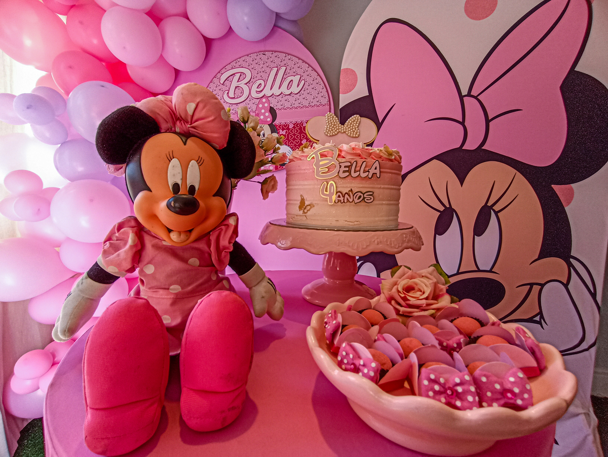 Fotografo para aniversario infantil em Gramado e Canela. decoração da Minnie em Canela. 
