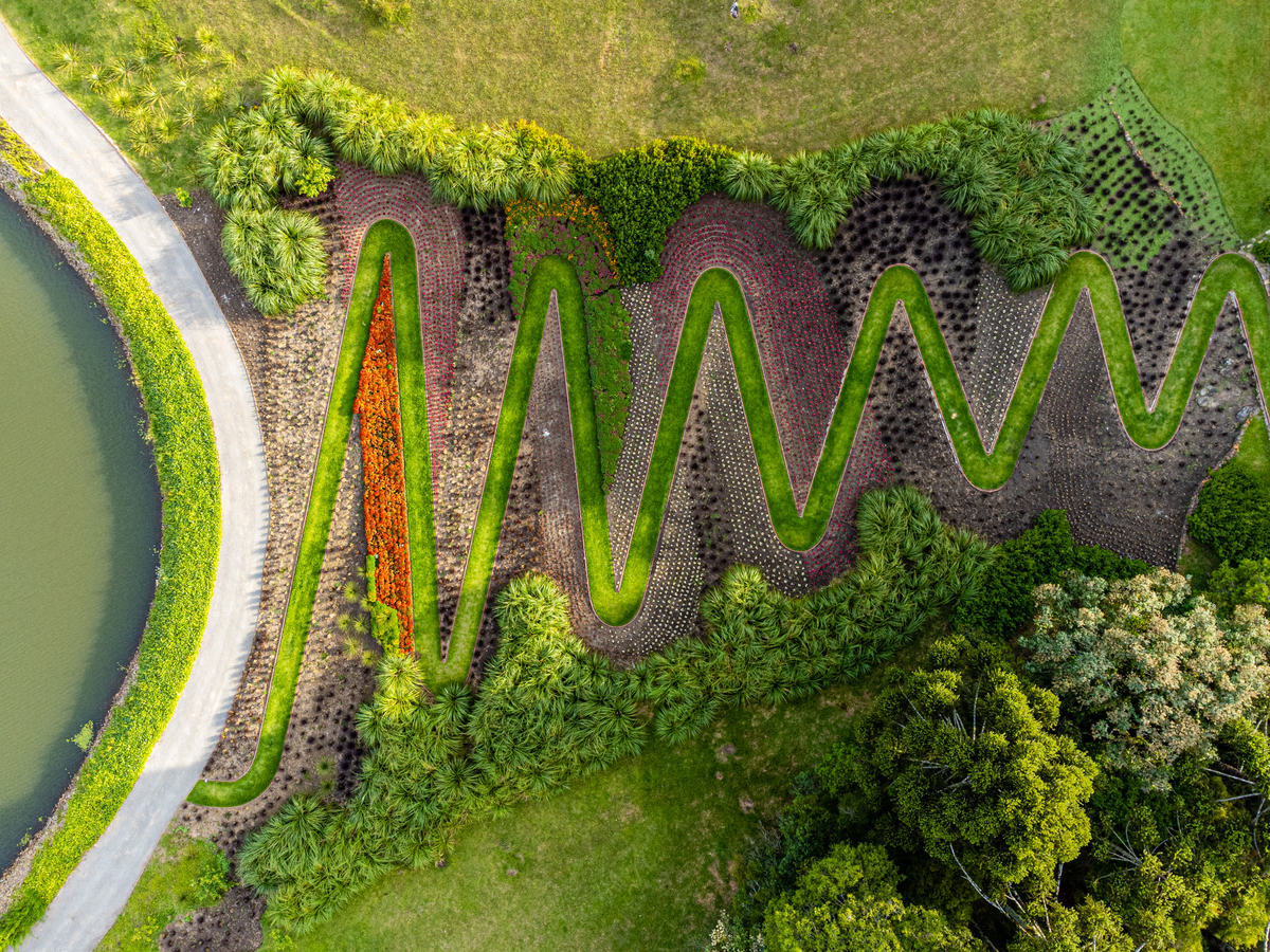 Formas no Jardim do Mátria parque de Flores. 