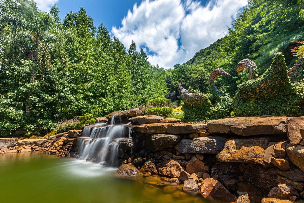 queda da agua no Garden Park em Gramado 
