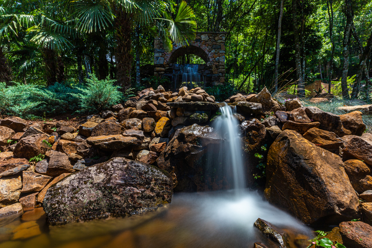 Força da agua no Garden Park em Gramado 
