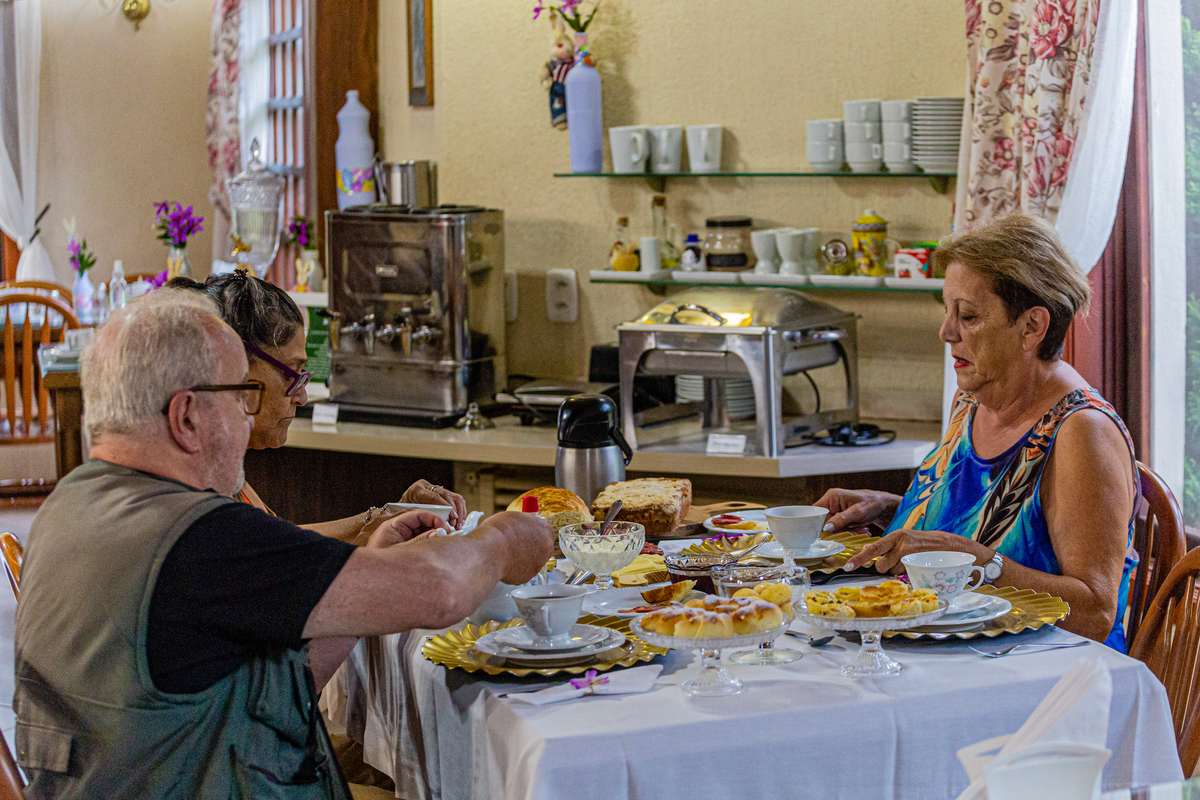 Velhos amigos  na Pousada Bosque Canela. 