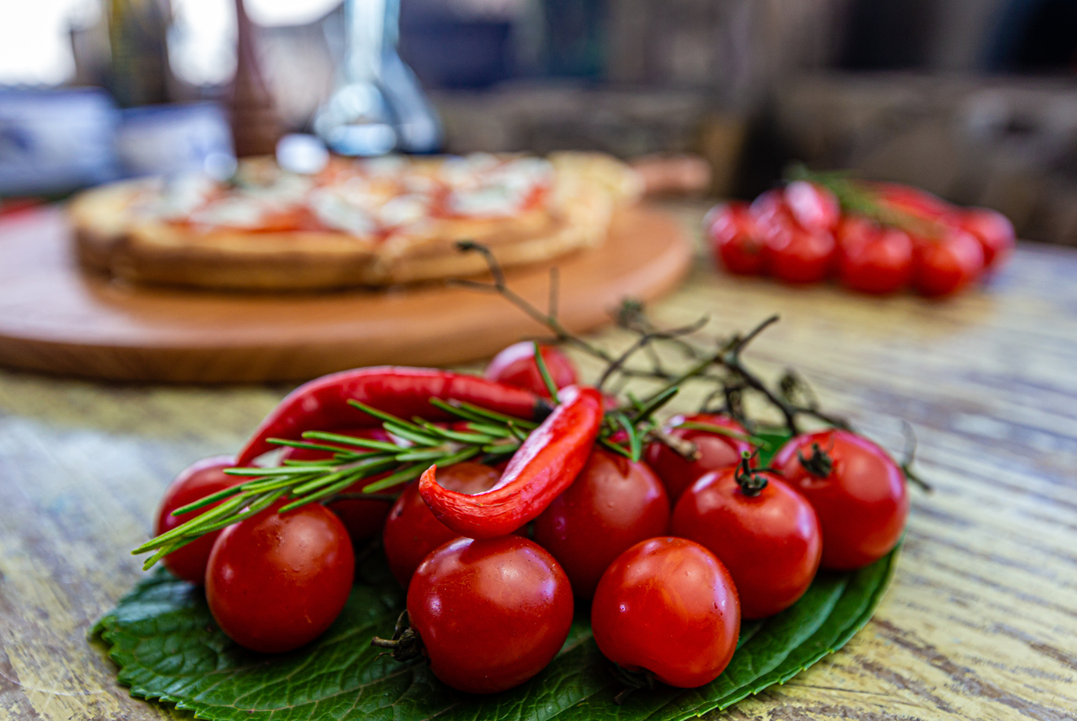 Ingredientes para a Pizza no la Hacienda Hotel