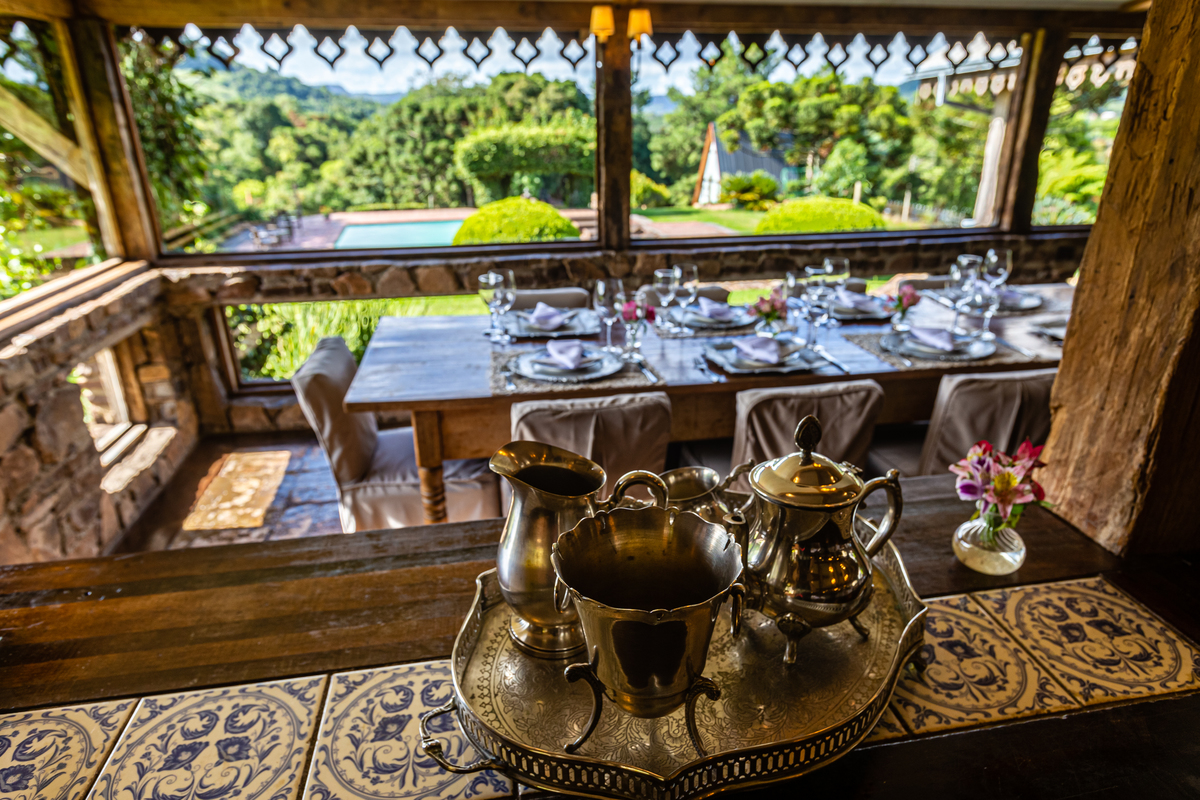 Detalhes do restaurante da  Estalagem La Hacienda 