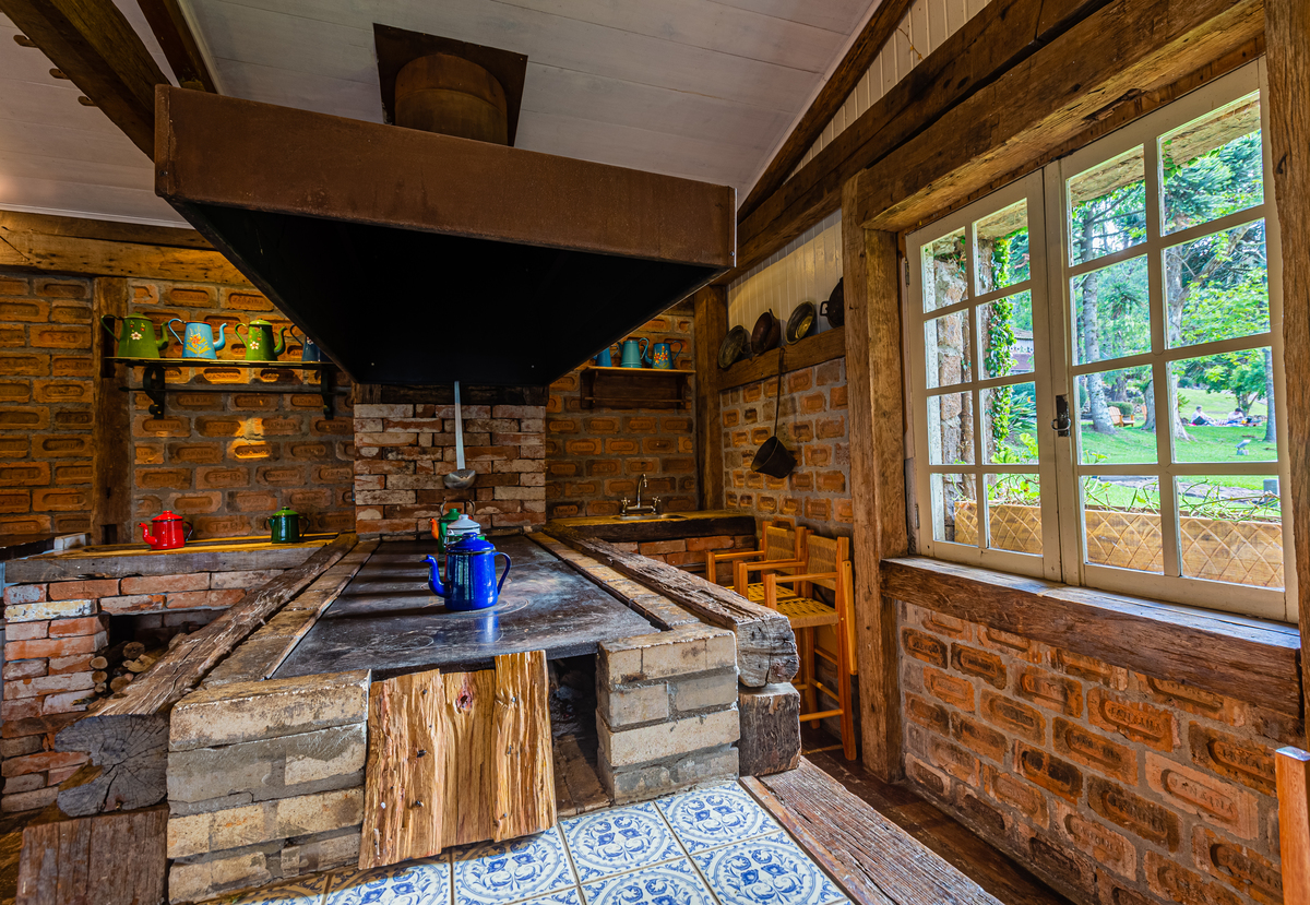 Fogão a Lenha  restaurante da  Estalagem La Hacienda 