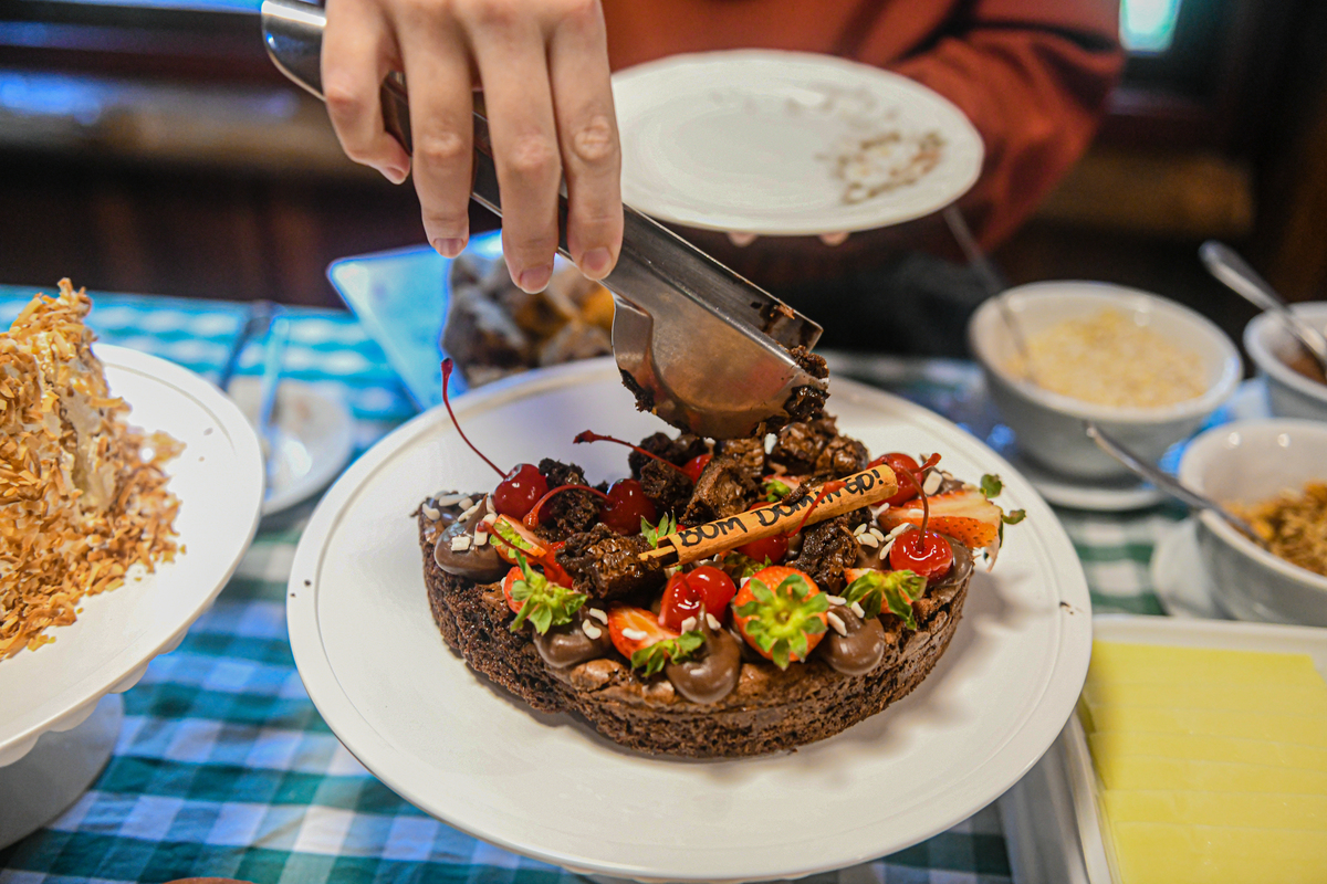 Melhor bolo de chocolate de Gramado. 