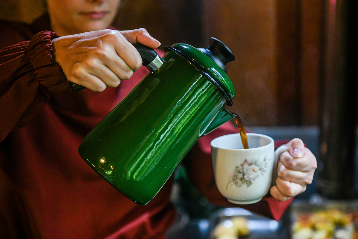 Café bem quentinho em Gramado. 