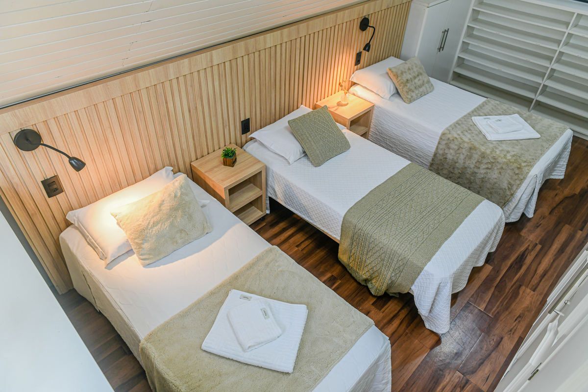 Acomodação para três pessoas na  Casa Kasper 