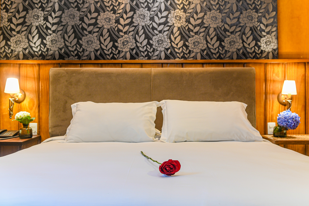 Suíte do hotel Bavária em Gramado 