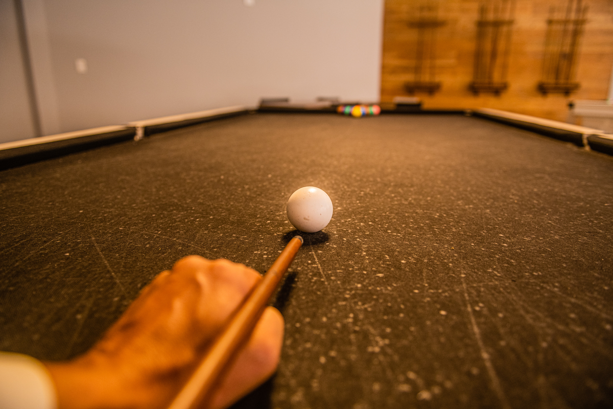 Fotografia profissional para hotéis. Salão de jogos. 