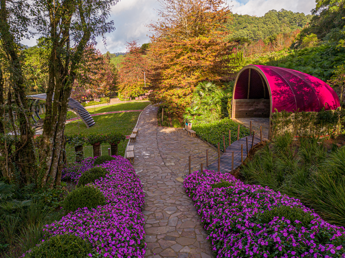 Beleza dos jardins do Garden park 
