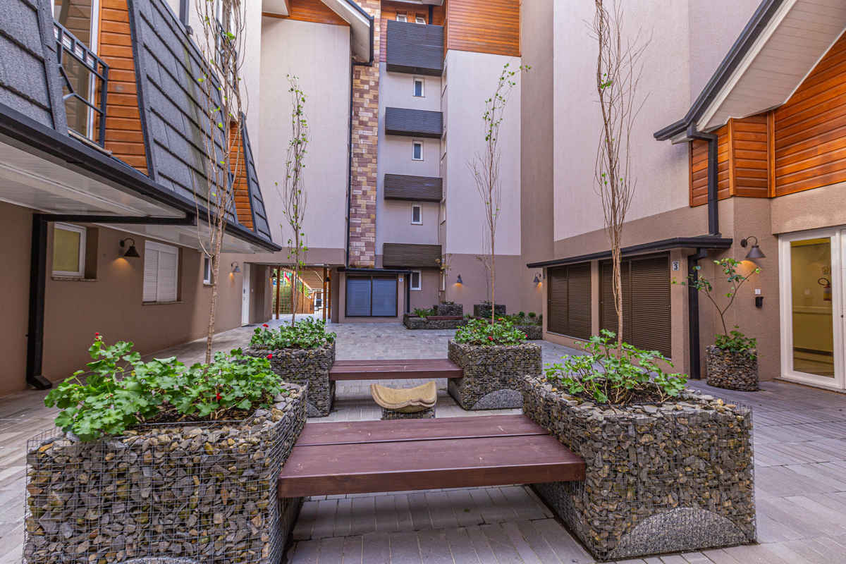 Áreas externas do Villagio del Veneto. 