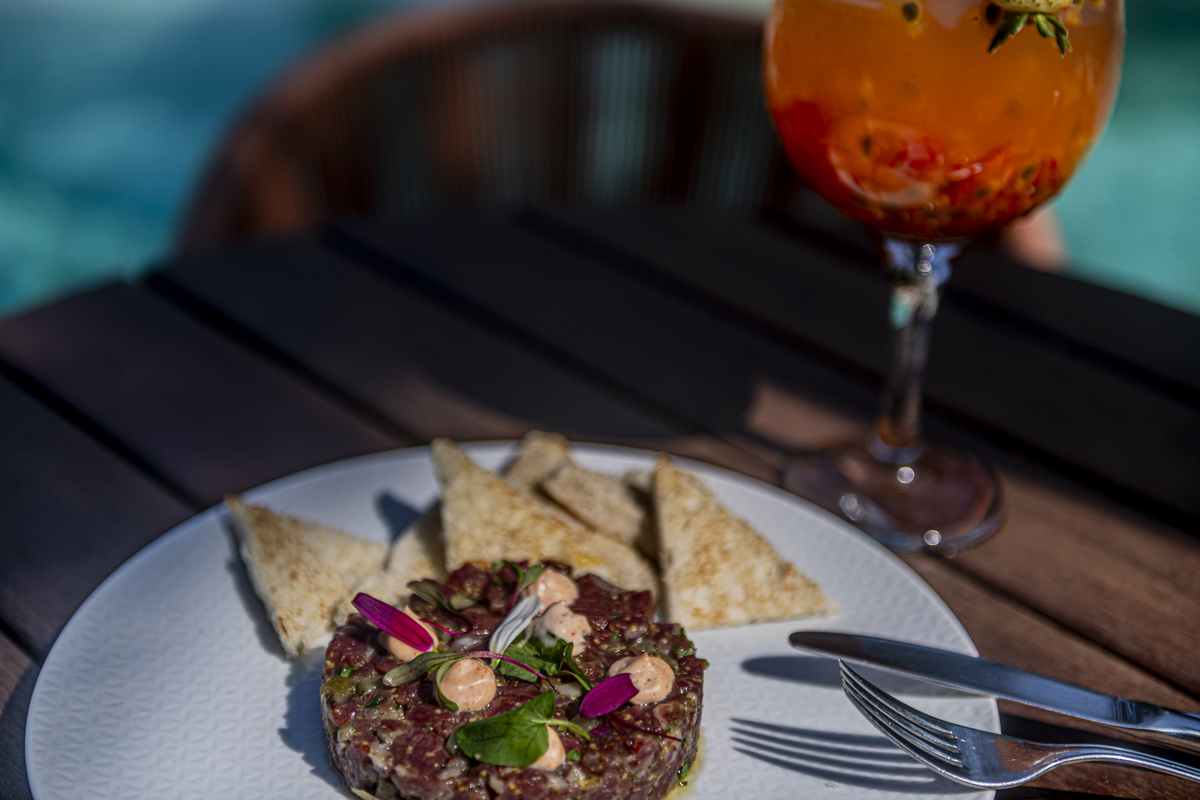 steak tartare no Double Tree by Hilton
