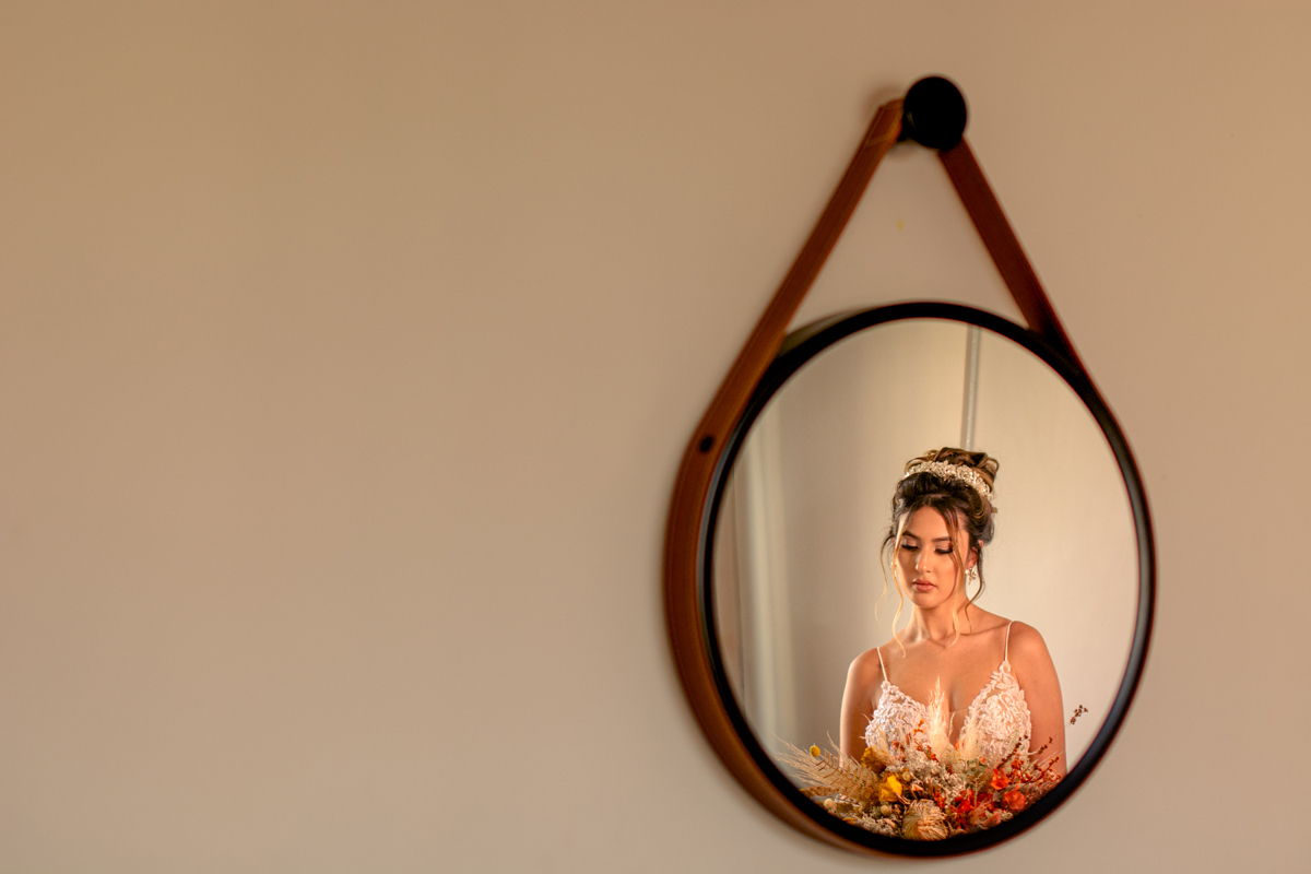 noiva, espelho