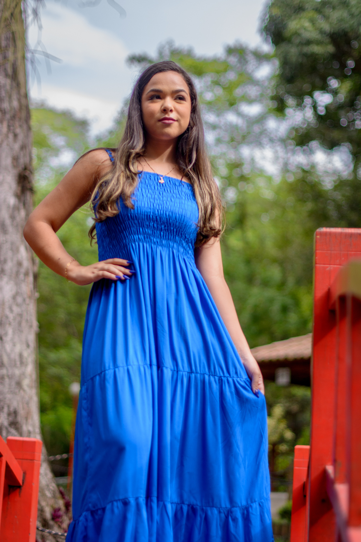 Pose de debutante, ensaio fotográfico de 15 anos no parque, Niterói - RJ