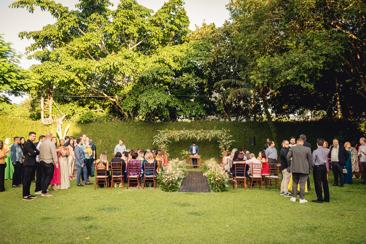 decoração do local da cerimonia para o casamento de caroll e Lucas no sitio da paz - RJ