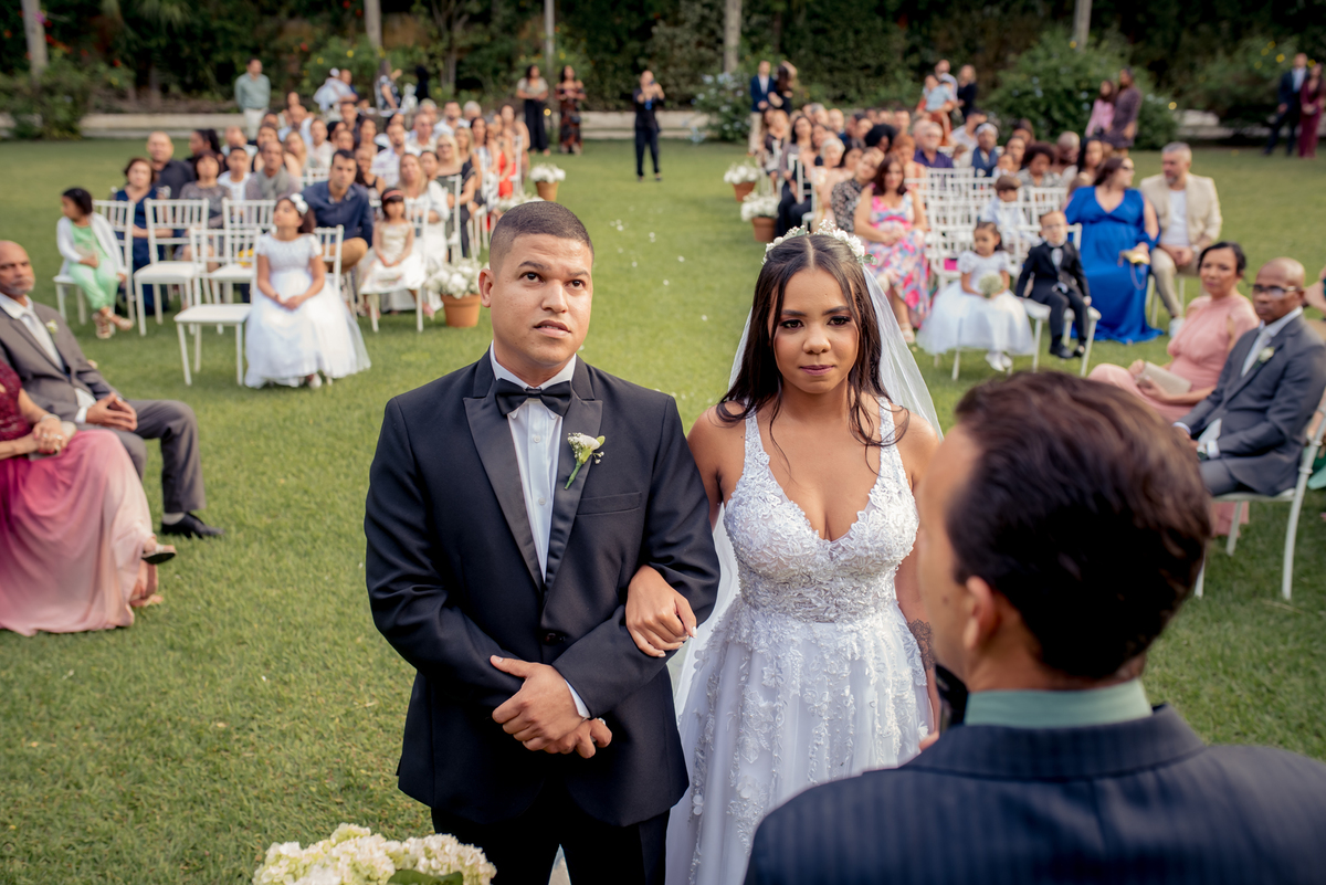 cerimônia de casamento de dia