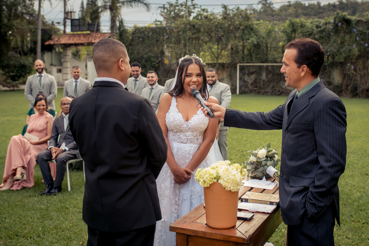 cerimônia de casamento de dia