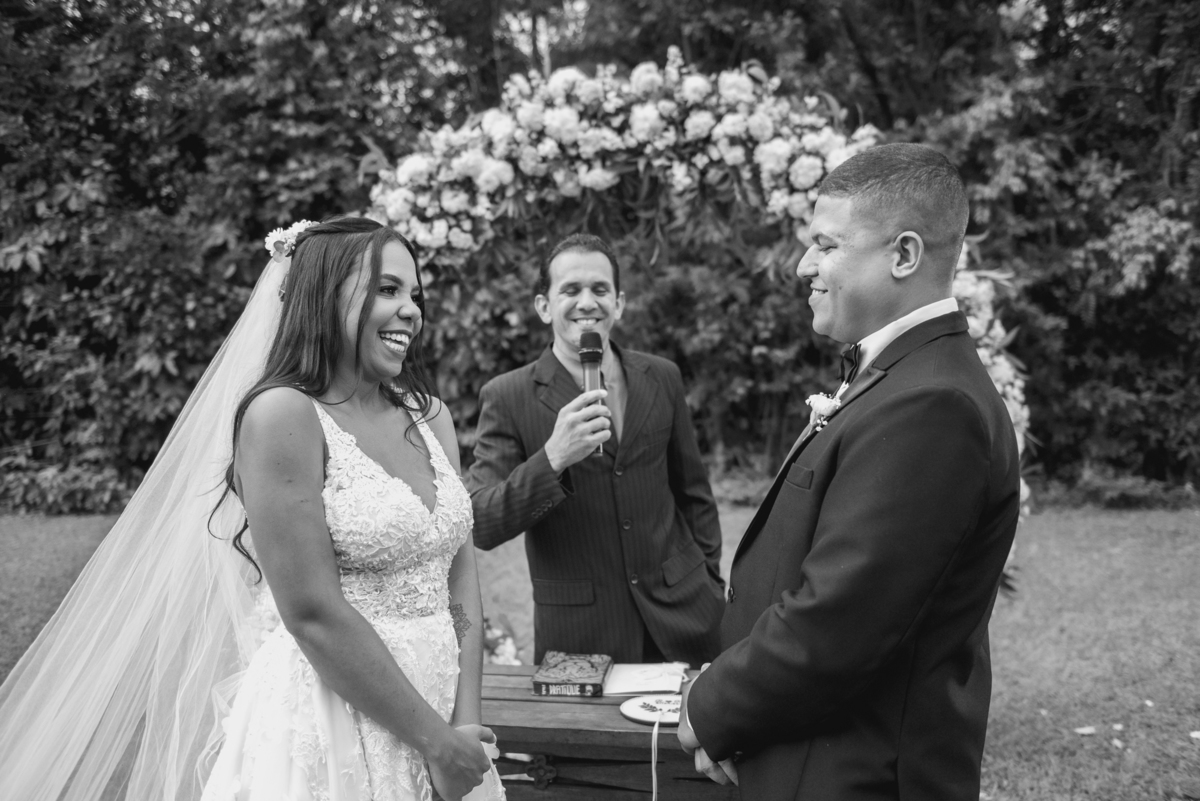 cerimônia de casamento de dia