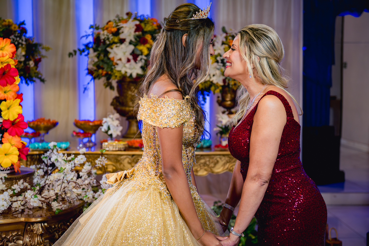 debutante com a mae 