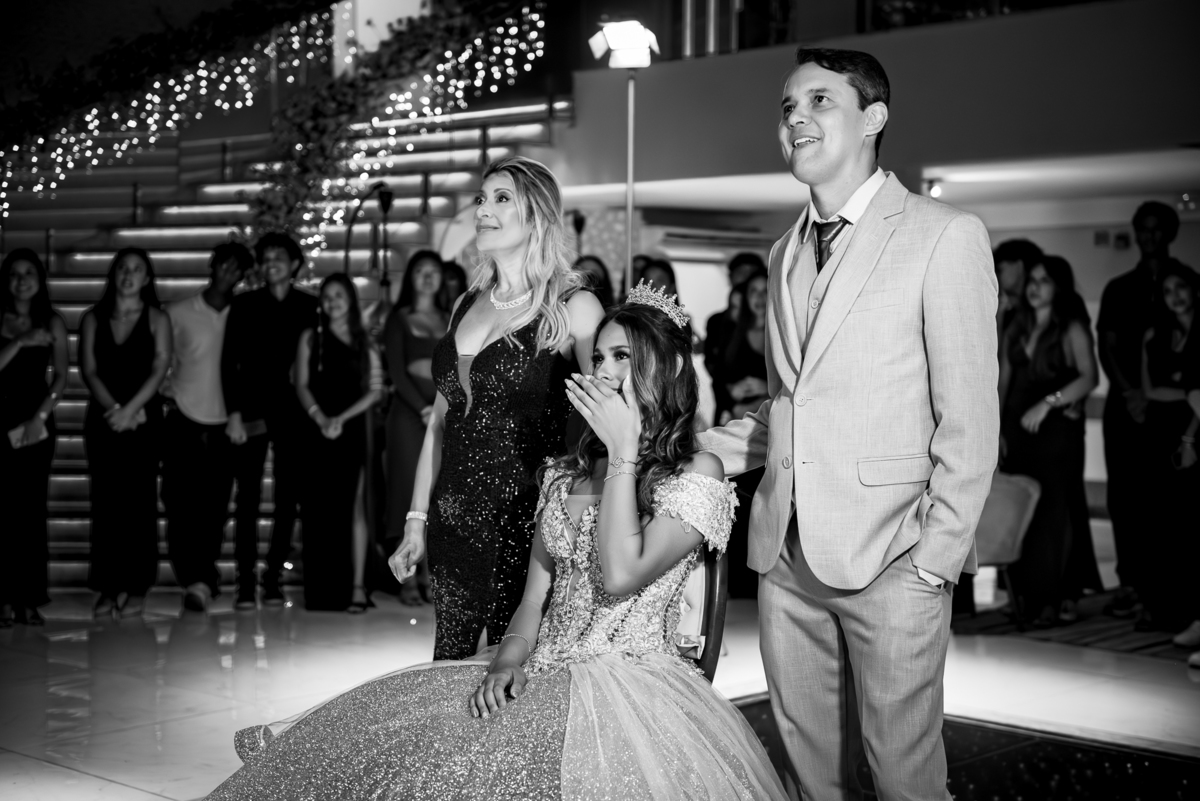 homenagem a debutante
