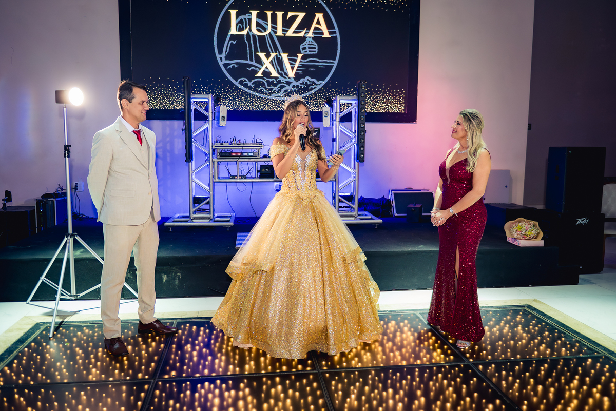 homenagem a debutante