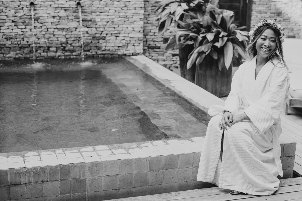 sorriso espontâneo da noiva