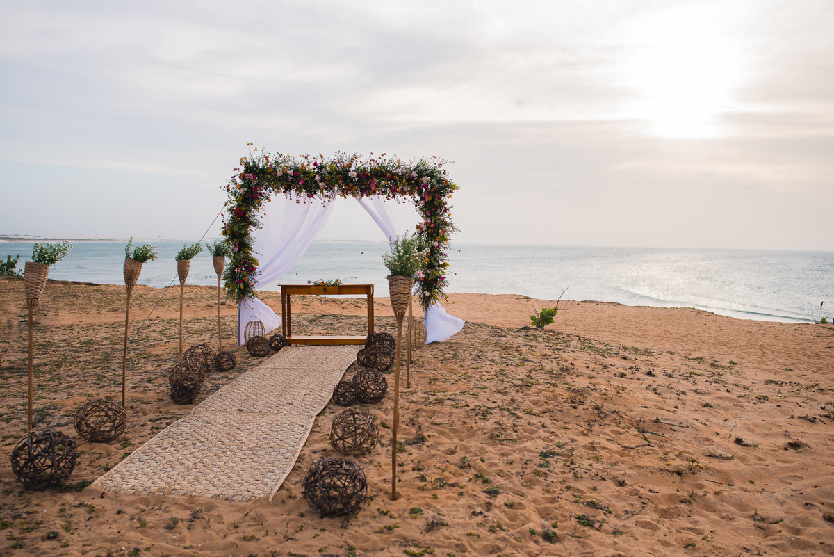 decoração no local da cerimonia