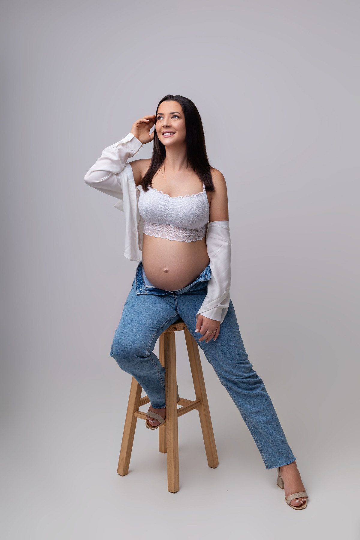 Ensaio Gestante Estudio Externo Moderno Melhor Mais Onde Quem Elegante Vestido Roupa Foto Fotografia Book Luana Moresco Ijui Cruz Alta Santo Angelo Panambi