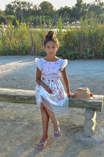 Lilou et les flamants roses
