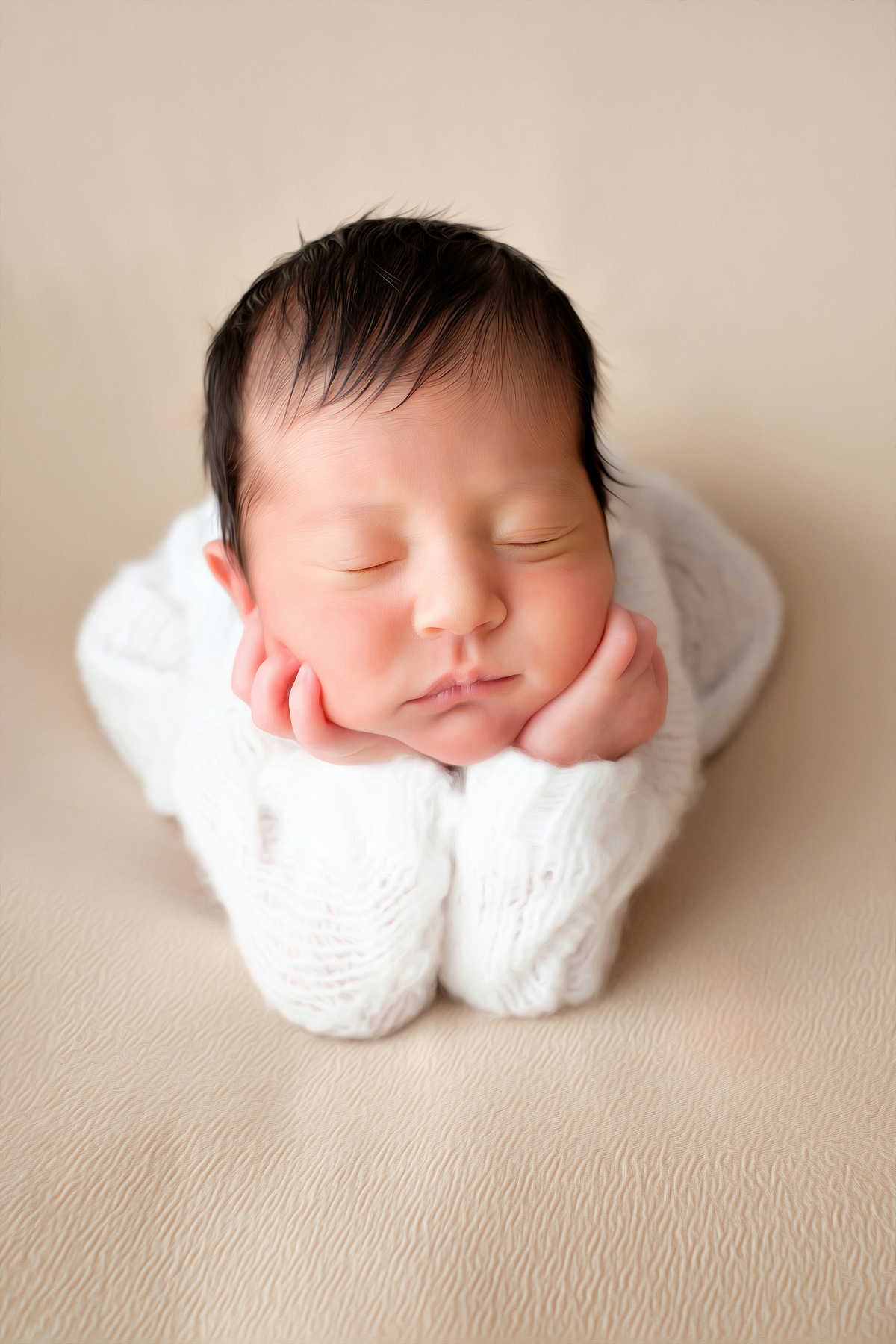 Sessão newborn de menino na posse sapinho