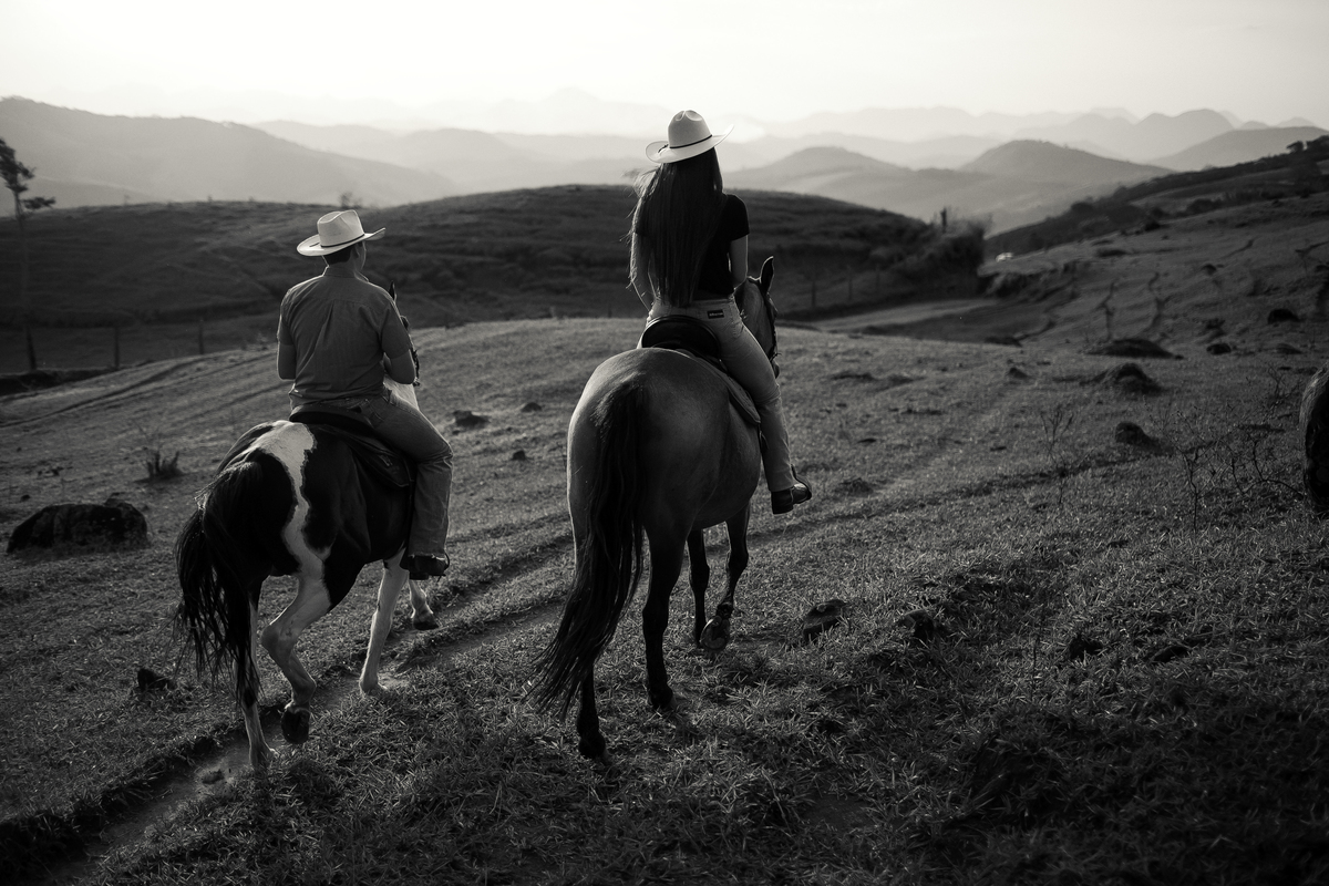 Ensaio  de Casamento com cavalos e vida no campo