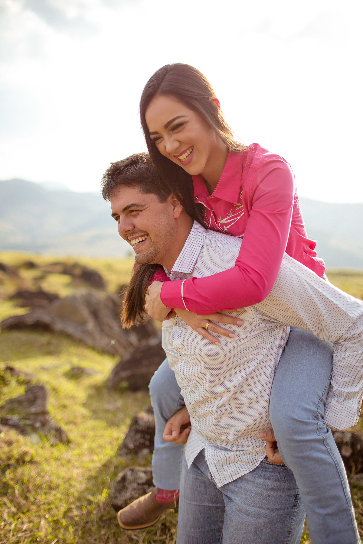 Ensaio  de Casamento com cavalos e vida no campo