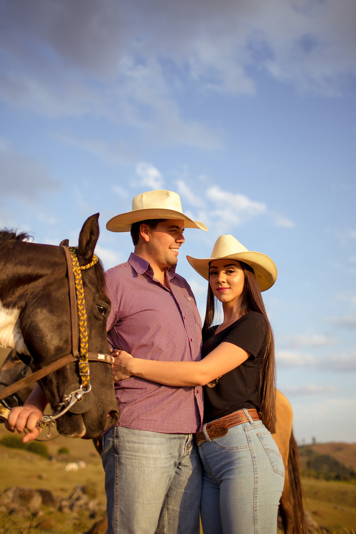 Ensaio  de Casamento com cavalos e vida no campo
