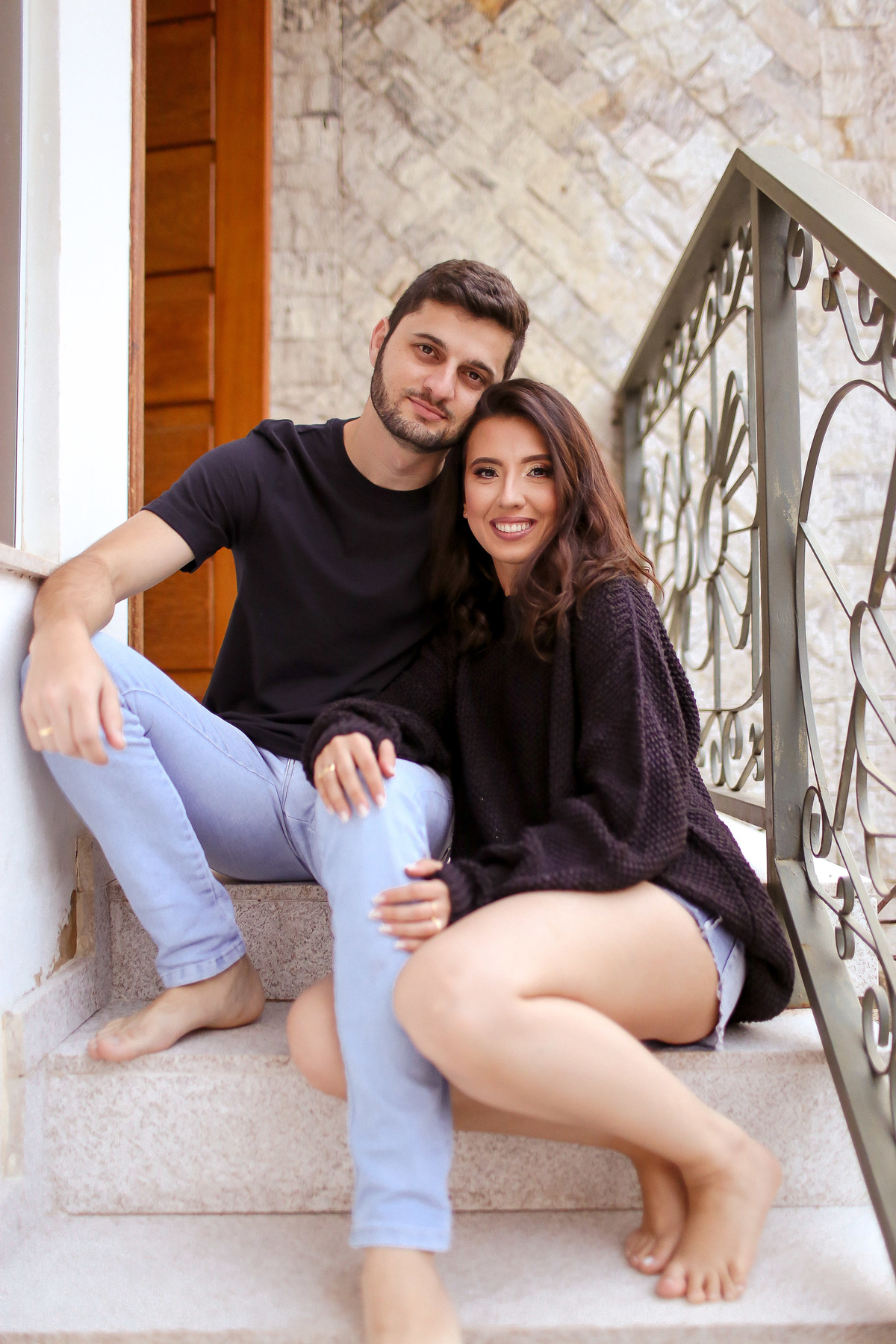 Ensaio de pré casamento em casa na cidade de CARANGOLA - MG Mariana e Weslei