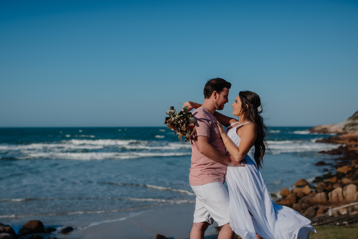pré wedding na praia