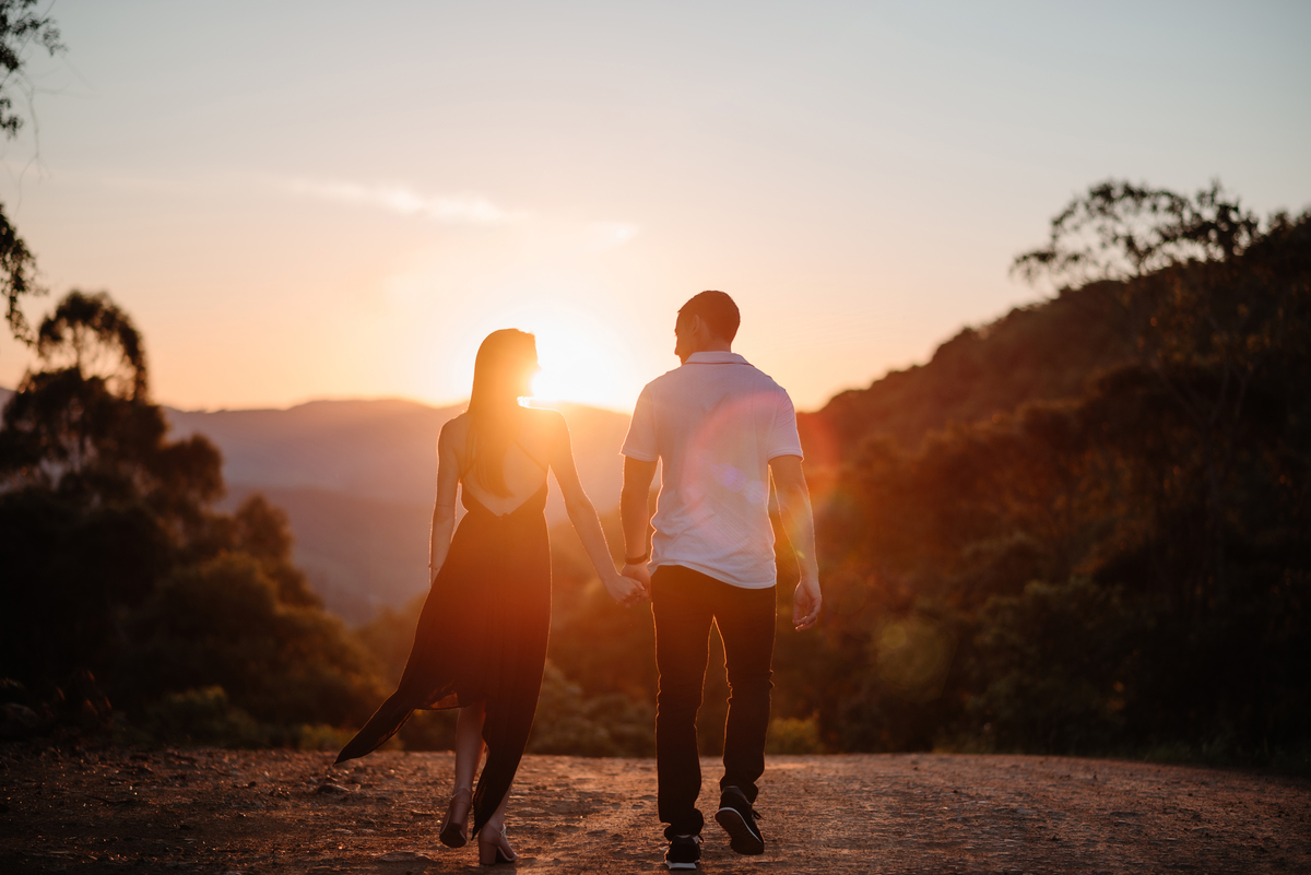 pré wedding por do sol