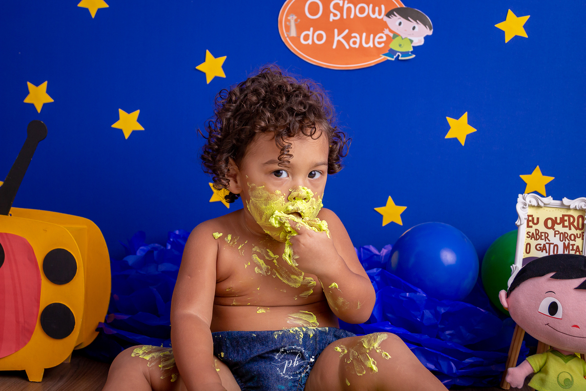 ensaio infantil smash the cake O Show da Luna 
Jupiter de O Show da Luna para menino