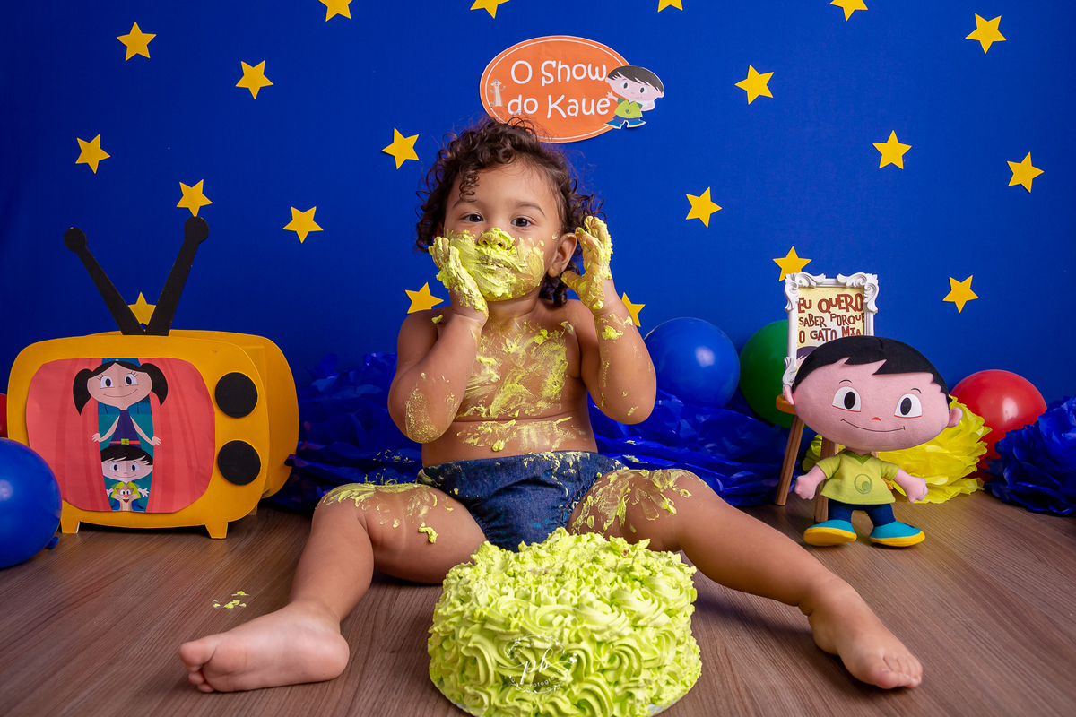 ensaio infantil smash the cake O Show da Luna 
Jupiter de O Show da Luna para menino