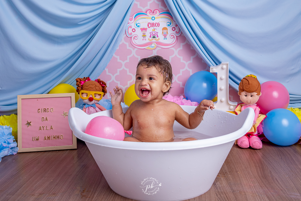 Smash the Cake - Circo Rosa - 1 aninho - Splash - Ensaio do Banho - Rio de Janeiro - RJ