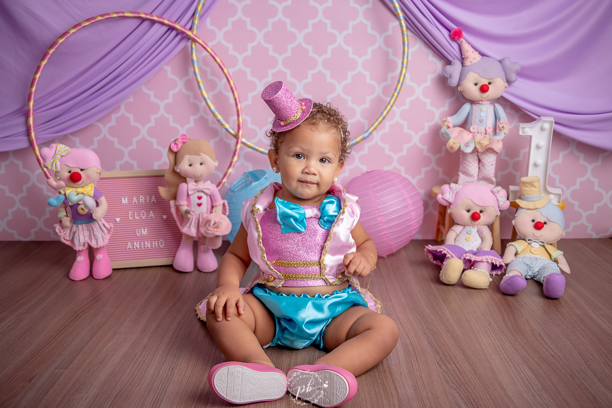Cenário Circo Rosa - Maria Eloá 1 aninho - Smash The Cake Circo Rosa - Rio de Janeiro - RJ