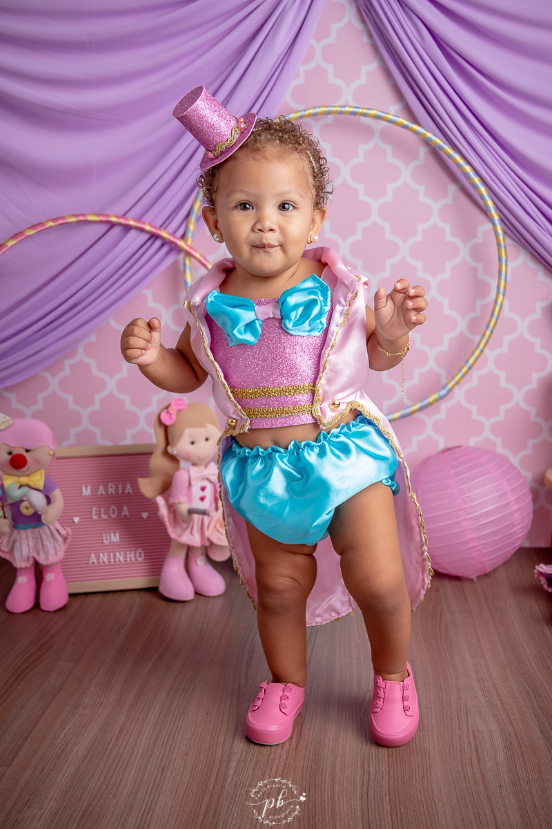 Cenário Circo Rosa - Maria Eloá 1 aninho - Smash The Cake Circo Rosa - Rio de Janeiro - RJ