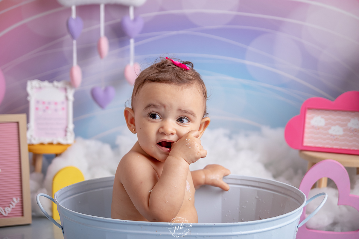 Ensaio Infantil Chuva de Benção - Chuva de Amor - Smash The Cake - Splash- Rio de Janeiro - RJ