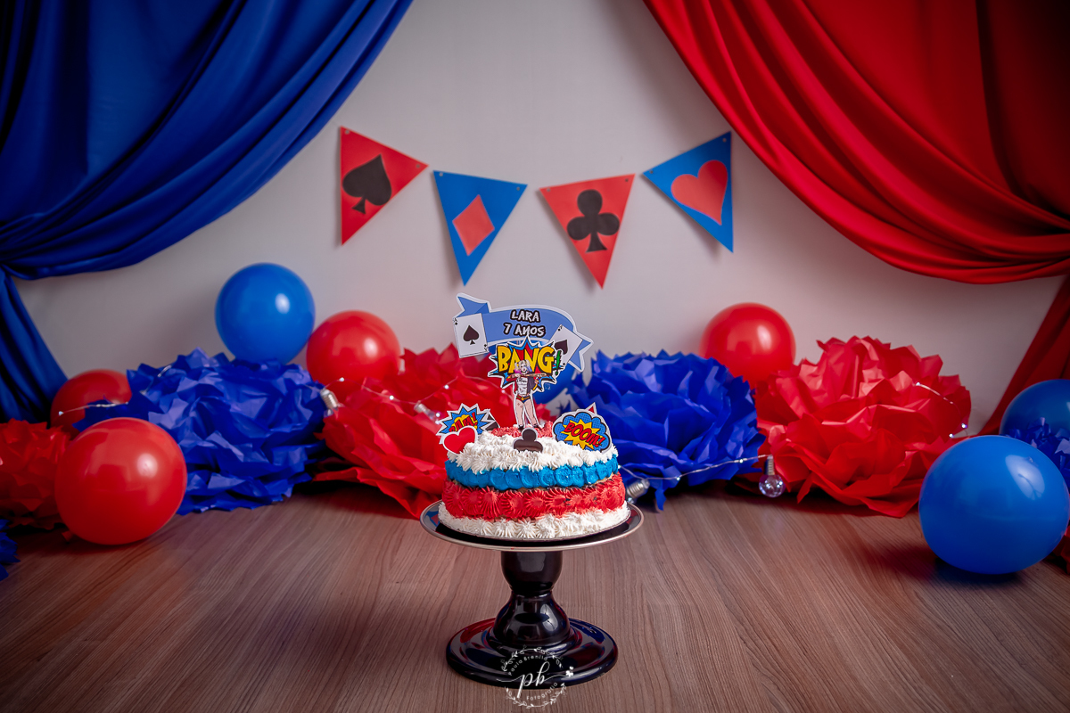 Ensaio Infantil - Arlequina - Esquadrão Suicida - Smash the Cake - 7 anos