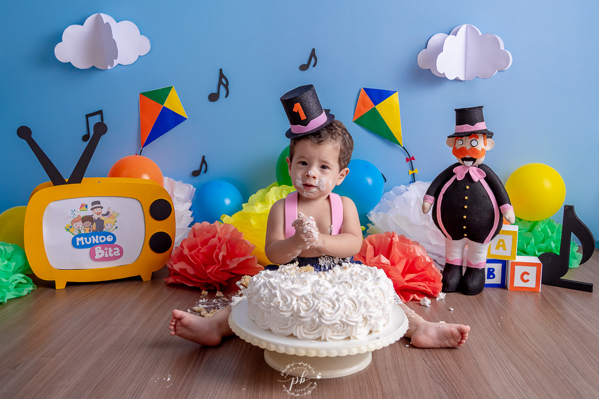 Smash the Cake Mundo Bita | Bita e os Animais | Ensaio Infantil Mundo Bita | Rio de Janeiro - RJ